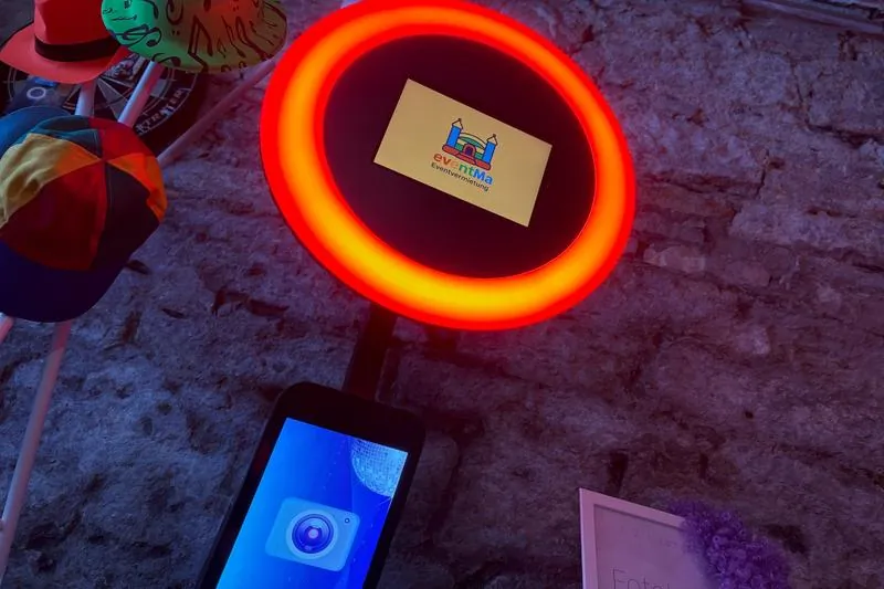 iPad Fotobox Premium Dresden – Ringlicht und optionale Druckfunktion